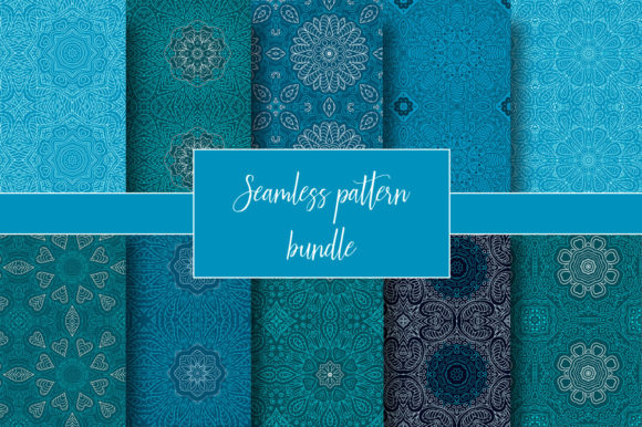 The Artful Utility of Blue Floral Seamless Doodle Drawing